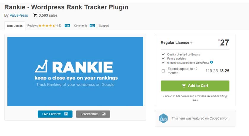 Rankie wordpress plugin