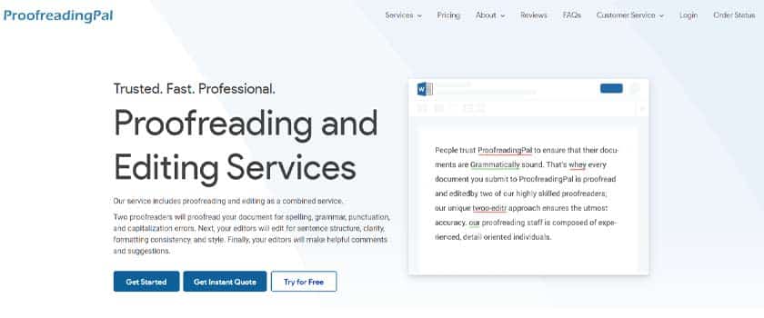 proofreadingpal hero page