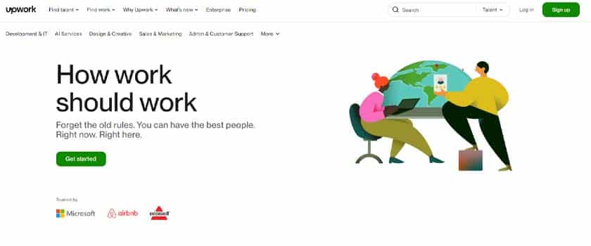 upwork hero page