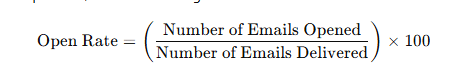 how to calculate email marketing open rate